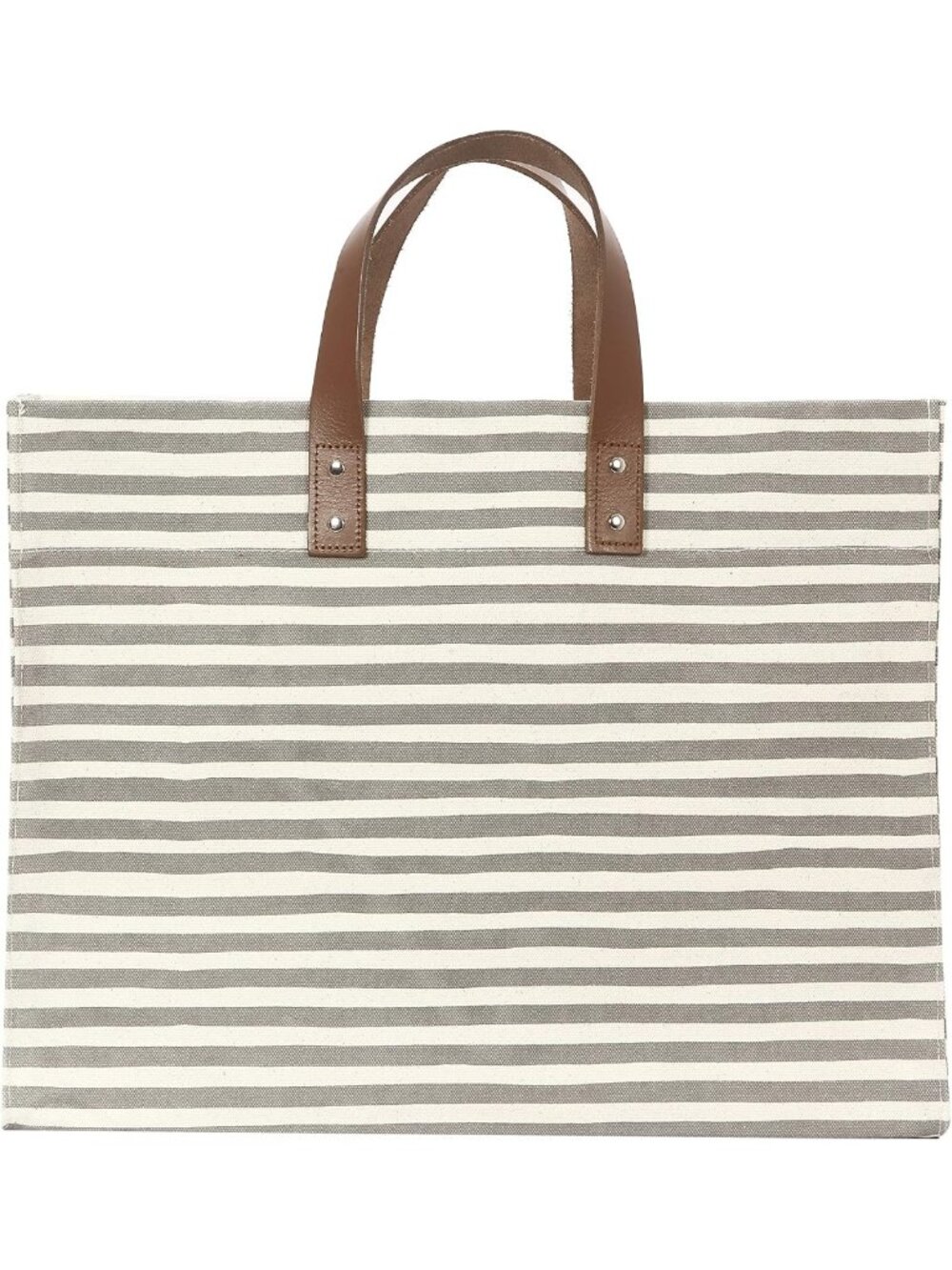 Stylish Leather Handled Canvas Tote Bag for Travel, Shopping & Work - Versatile
